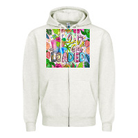 Oatmeal Heather Lets Get Loaded Zipper Hoodie - CowhideDigitalArt