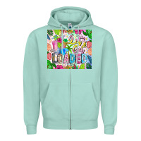 Seafoam Lets Get Loaded Zipper Hoodie - CowhideDigitalArt