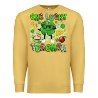 Antique Gold one lucky teacher Premium Sweatshirt - Artiststas