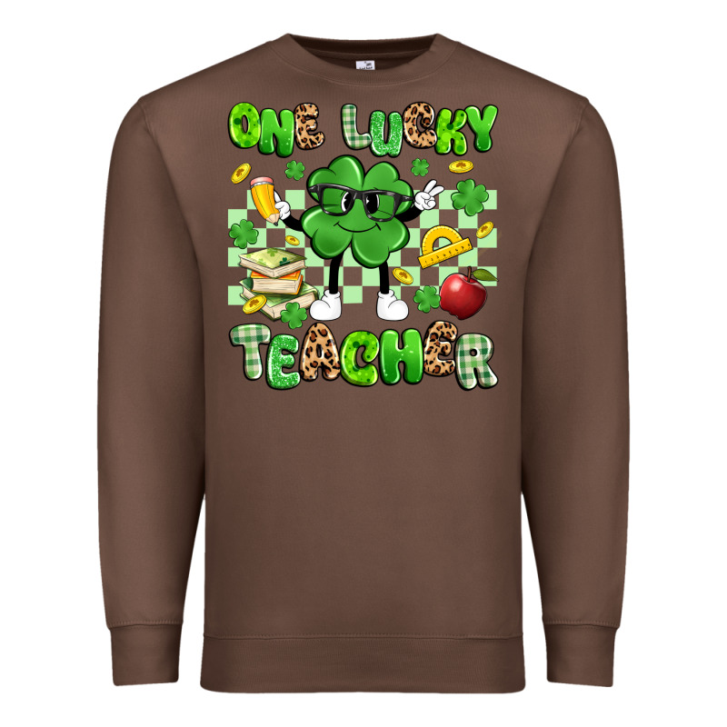 One Lucky Teacher Premium Sweatshirt by Artiststas | Teevron