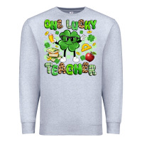 Heather Grey one lucky teacher Premium Sweatshirt - Artiststas