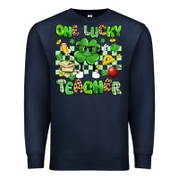 Navy one lucky teacher Premium Sweatshirt - Artiststas