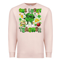 Pale Pink one lucky teacher Premium Sweatshirt - Artiststas