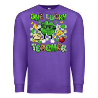Purple one lucky teacher Premium Sweatshirt - Artiststas