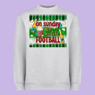 On Sunday We Watch Football Tumbler Heavyweight Sweatshirt Designed By Bundleandbundleshop