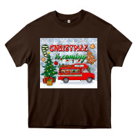 Chocolate Brown christmas is coming tumbler Heavy Core Tee - BundleAndBundleShop