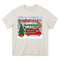 Cream christmas is coming tumbler Heavy Core Tee - BundleAndBundleShop