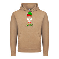 Vintage Coffee Boss Elf Matching Family Christmas Vintage Hoodie - lanVoArt