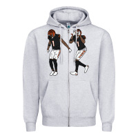Heather Grey jamarr chase griddy kids  gift Zipper Hoodie - lanVoArt