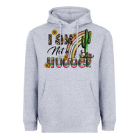 Heather Grey i am not a hugger Heavyweight Hoodie - CowhideDigitalArt
