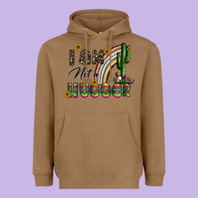 I Am Not A Hugger Heavyweight Hoodie Designed By Cowhidedigitalart