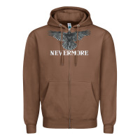 Chestnut Hot Trend Raven Nevermore Poetry Halloween Edgar Allan Poe Zipper Hoodie - lanVoArt