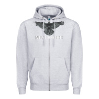 Heather Grey Hot Trend Raven Nevermore Poetry Halloween Edgar Allan Poe Zipper Hoodie - lanVoArt