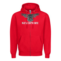 Red Hot Trend Raven Nevermore Poetry Halloween Edgar Allan Poe Zipper Hoodie - lanVoArt