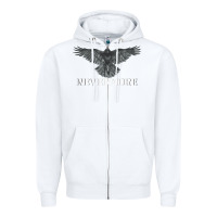 White Hot Trend Raven Nevermore Poetry Halloween Edgar Allan Poe Zipper Hoodie - lanVoArt