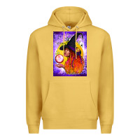 Antique Gold witch with crystal ball air freshener Premium Hoodie - BundleAndBundleShop
