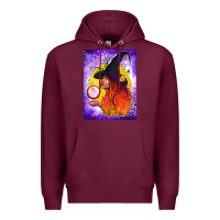 Burgundy witch with crystal ball air freshener Premium Hoodie - BundleAndBundleShop