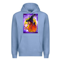 Witch With Crystal Ball Air Freshener Premium Hoodie | Teevron