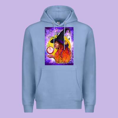 Witch With Crystal Ball Air Freshener Premium Hoodie Designed By Bundleandbundleshop