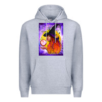 Heather Grey witch with crystal ball air freshener Premium Hoodie - BundleAndBundleShop