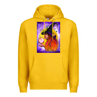Lemon witch with crystal ball air freshener Premium Hoodie - BundleAndBundleShop