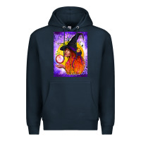 Navy witch with crystal ball air freshener Premium Hoodie - BundleAndBundleShop