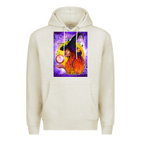 Oatmeal Heather witch with crystal ball air freshener Premium Hoodie - BundleAndBundleShop