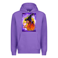 Purple witch with crystal ball air freshener Premium Hoodie - BundleAndBundleShop