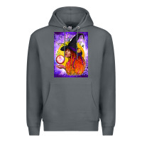 Rock witch with crystal ball air freshener Premium Hoodie - BundleAndBundleShop