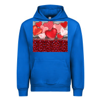 Cobalt valentine's day red hearts red leopard Urban Hoodie - BarkalooDesign