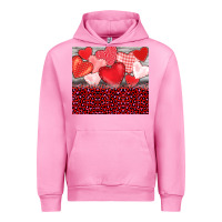 Fuchsia Pink valentine's day red hearts red leopard Urban Hoodie - BarkalooDesign
