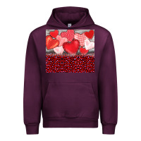 Mauve Wine valentine's day red hearts red leopard Urban Hoodie - BarkalooDesign