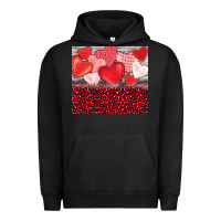 Pigment Black valentine's day red hearts red leopard Urban Hoodie - BarkalooDesign