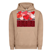 Pigment Burro valentine's day red hearts red leopard Urban Hoodie - BarkalooDesign