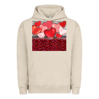 Pigment French Oak valentine's day red hearts red leopard Urban Hoodie - BarkalooDesign