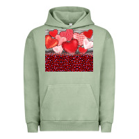 Pigment Oil Green valentine's day red hearts red leopard Urban Hoodie - BarkalooDesign