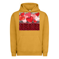 Pigment Peanut Butter valentine's day red hearts red leopard Urban Hoodie - BarkalooDesign
