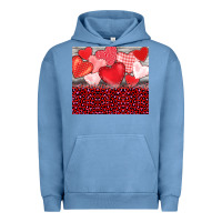 Pigment Pebble Blue valentine's day red hearts red leopard Urban Hoodie - BarkalooDesign