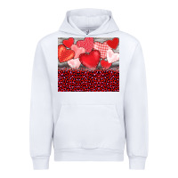 White valentine's day red hearts red leopard Urban Hoodie - BarkalooDesign