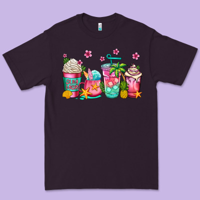 Summer Coffee Cups Premium Tee Designed By Jasminsmagicworld