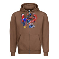 Chestnut patriotic Love Zipper Hoodie - CowhideDigitalArt