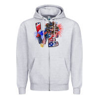 Patriotic Love Zipper Hoodie | Teevron
