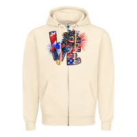 Sandshell patriotic Love Zipper Hoodie - CowhideDigitalArt