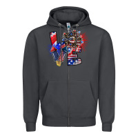 Smoke patriotic Love Zipper Hoodie - CowhideDigitalArt