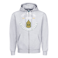 Heather Grey first sergeant 1sg retired army military retirement gifts long sleeve Zipper Hoodie - lanVoArt