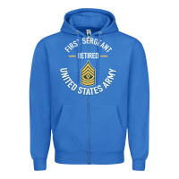 True Royal first sergeant 1sg retired army military retirement gifts long sleeve Zipper Hoodie - lanVoArt