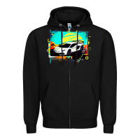 Black Lam borghini Aventador SVJ gift Zipper Hoodie - lanVoArt