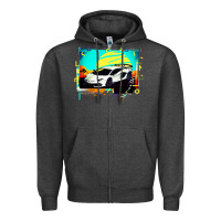 Charcoal Heather Lam borghini Aventador SVJ gift Zipper Hoodie - lanVoArt