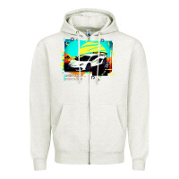Oatmeal Heather Lam borghini Aventador SVJ gift Zipper Hoodie - lanVoArt