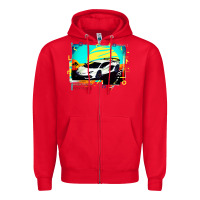Red Lam borghini Aventador SVJ gift Zipper Hoodie - lanVoArt